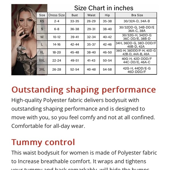 ⭐️ 2 for $10 OR $7 each ⭐️ NWOT Eroaerst White Lace Tummy Control Bodysuit- US-M - Picture 7 of 8